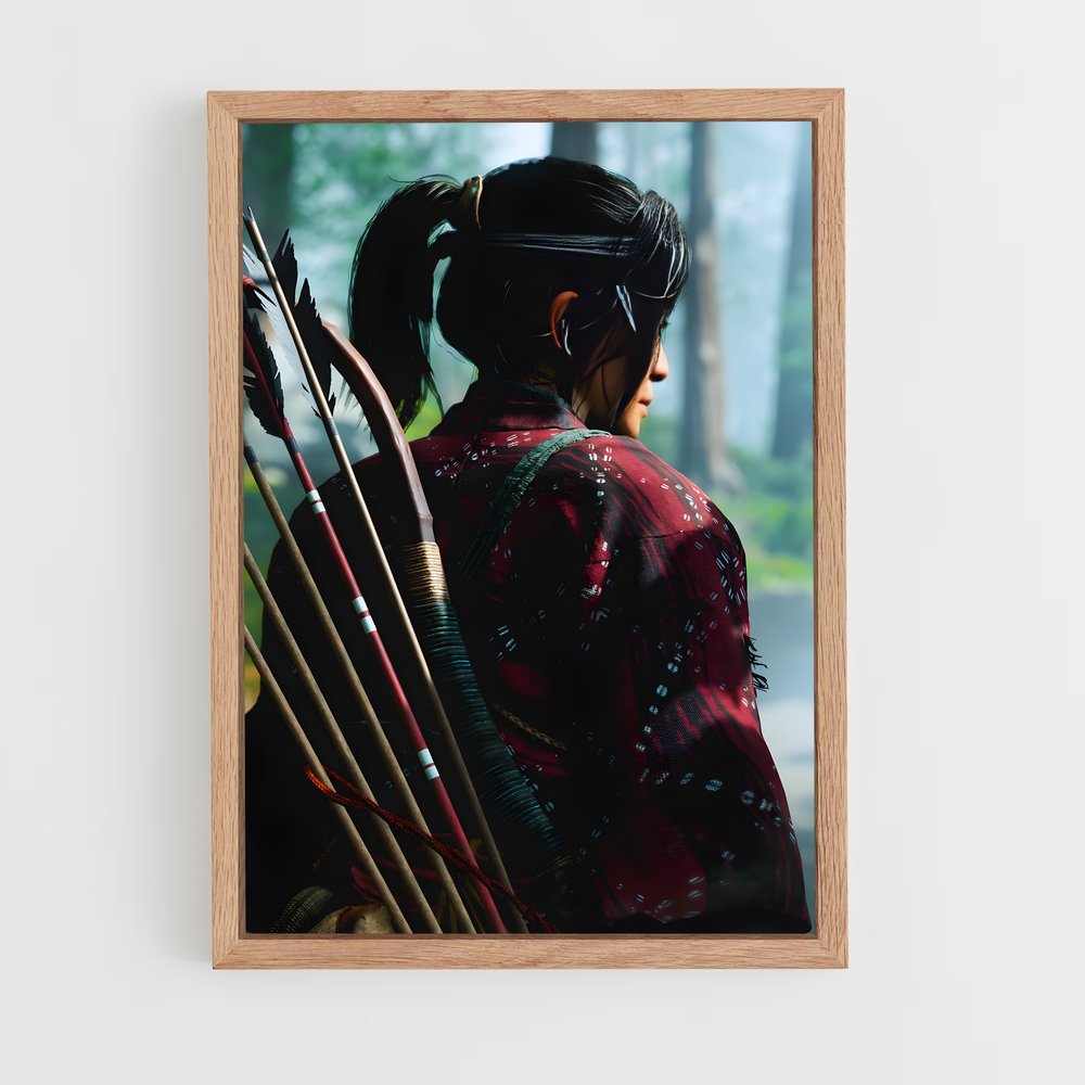 Poster Yuna l'Archère – affiche Ghost of tsushima (vue 4)